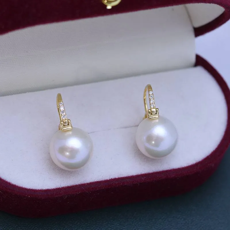 Luxurious Pearl Bucket-Shaped Earrings