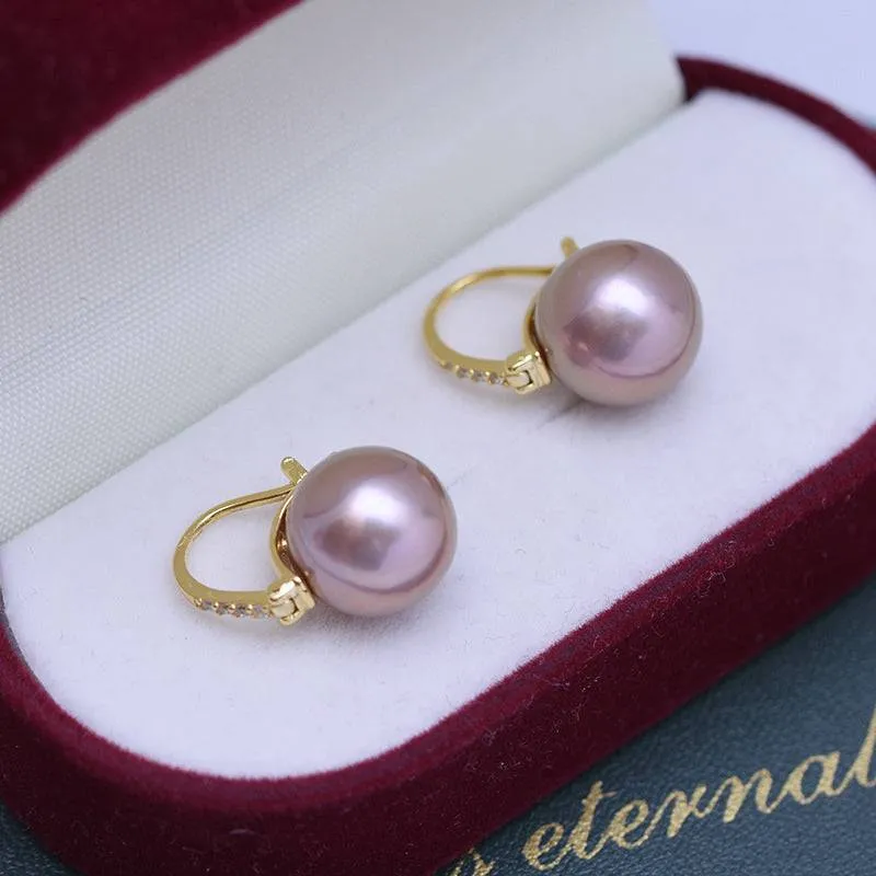 Luxurious Pearl Bucket-Shaped Earrings