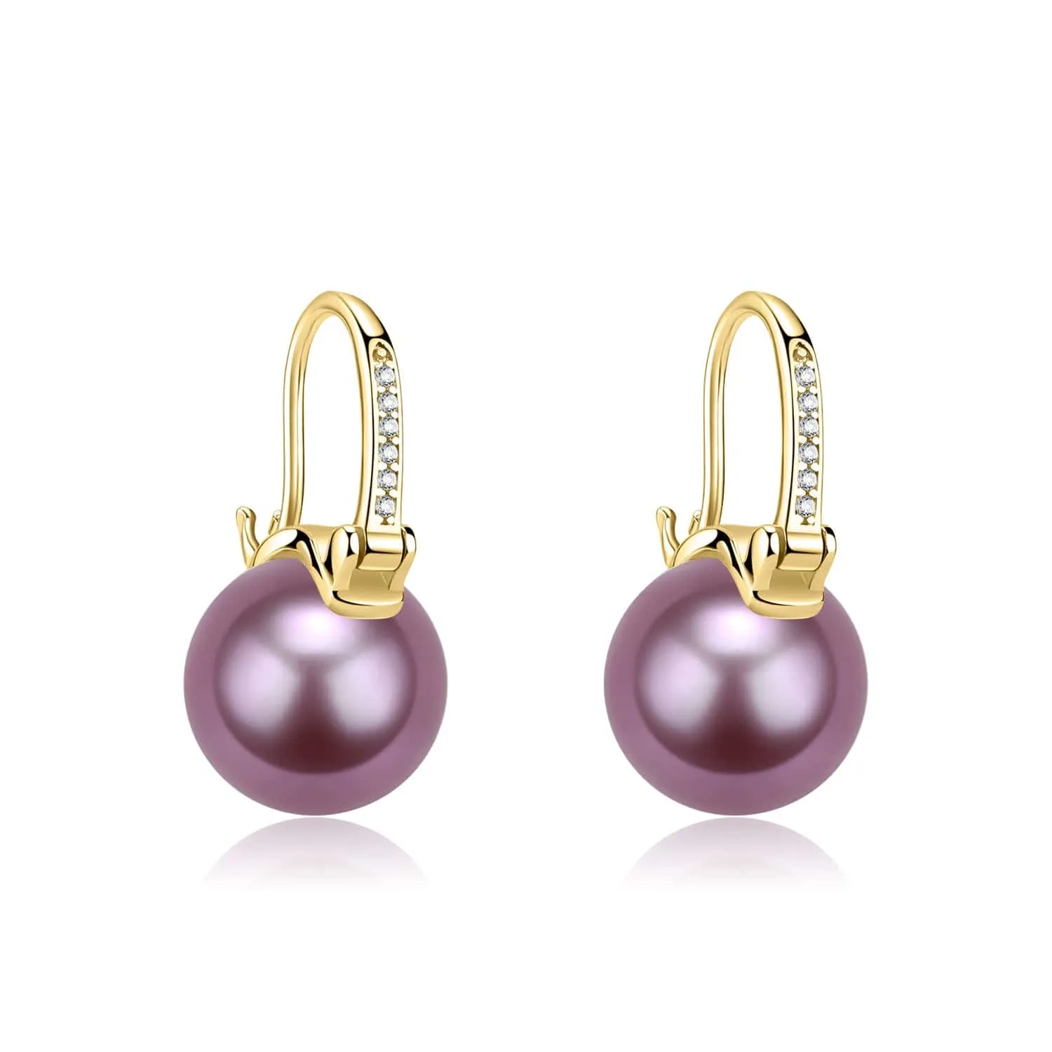 Luxurious Pearl Bucket-Shaped Earrings