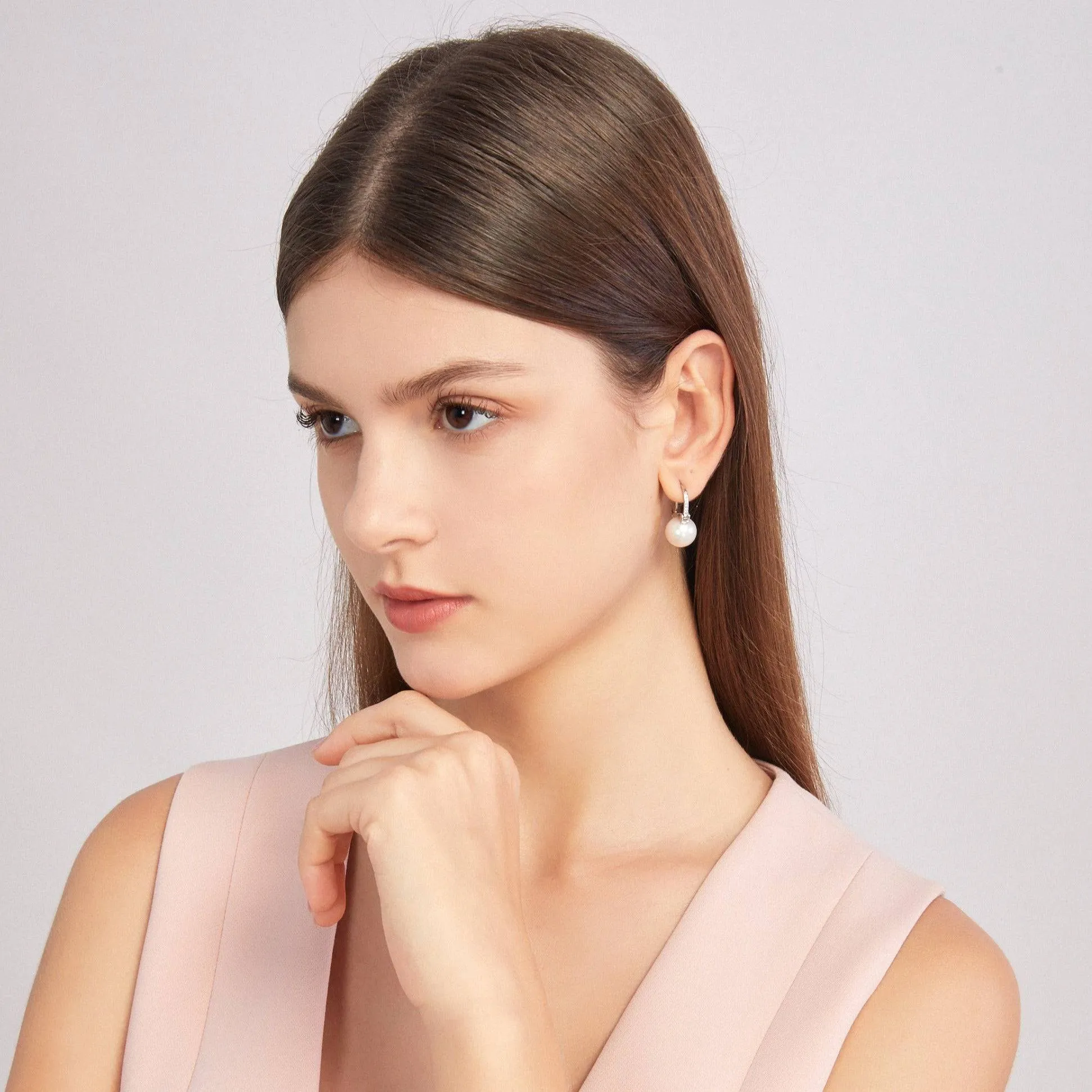 Luxurious Pearl Bucket-Shaped Earrings