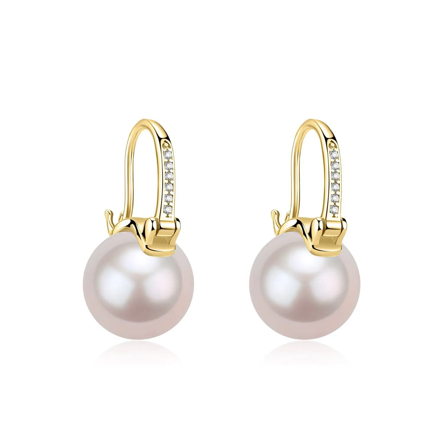Luxurious Pearl Bucket-Shaped Earrings