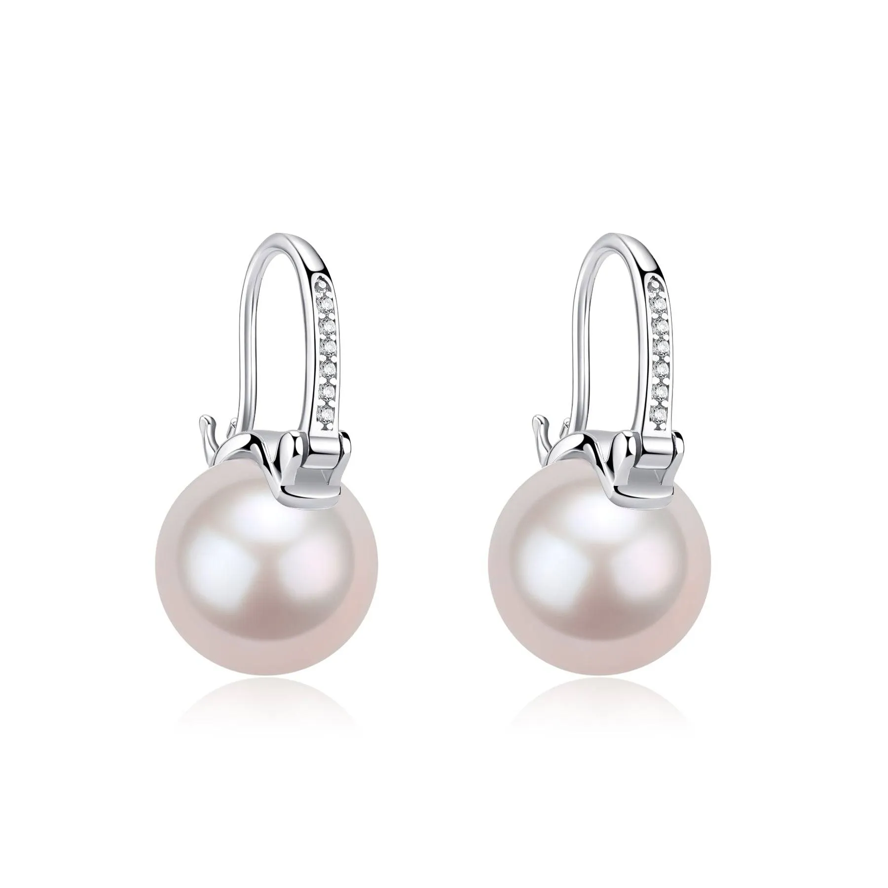 Luxurious Pearl Bucket-Shaped Earrings