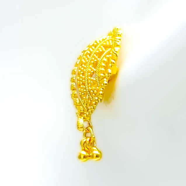 Luxurious Round 22k Gold Earrings