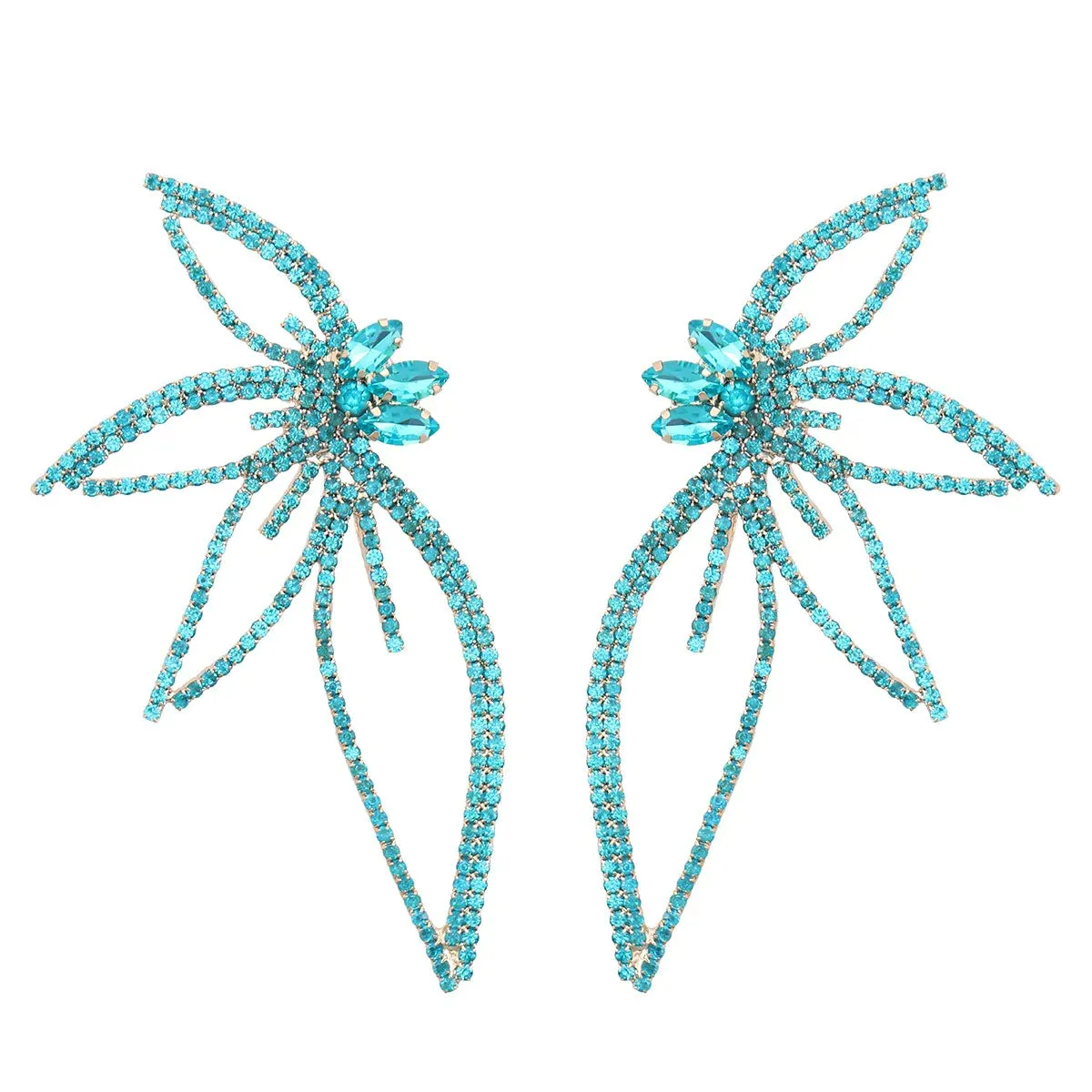 Luxury Floral Statement Butterfly Earrings