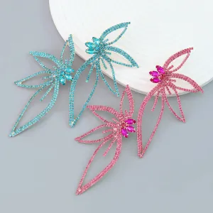 Luxury Floral Statement Butterfly Earrings