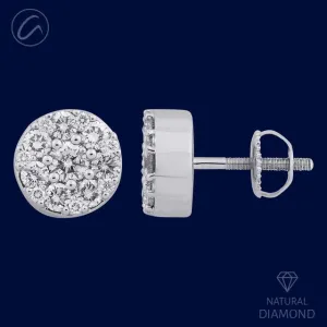 Magnificent Bold 18K Gold   Diamond Earrings