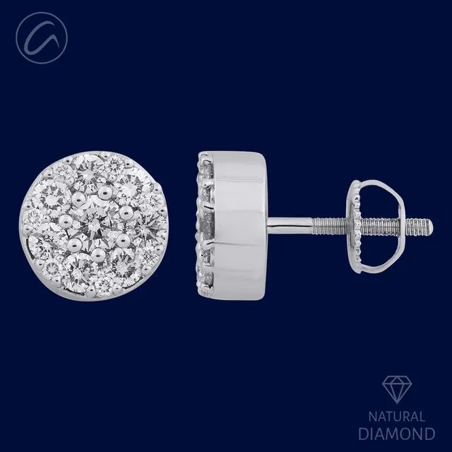 Magnificent Bold 18K Gold   Diamond Earrings