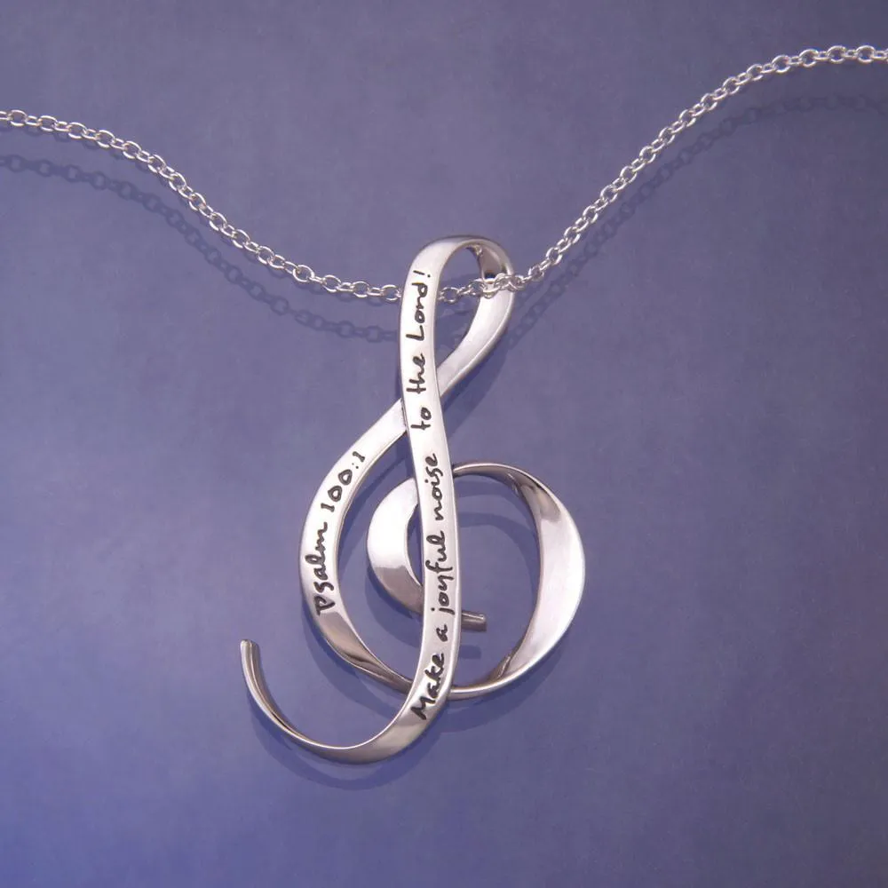 Make A Joyful Noise - Psalm 100:1 Necklace
