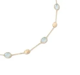 Marco Bicego 18K Yellow Gold Siviglia Aquamarine Chain Necklace