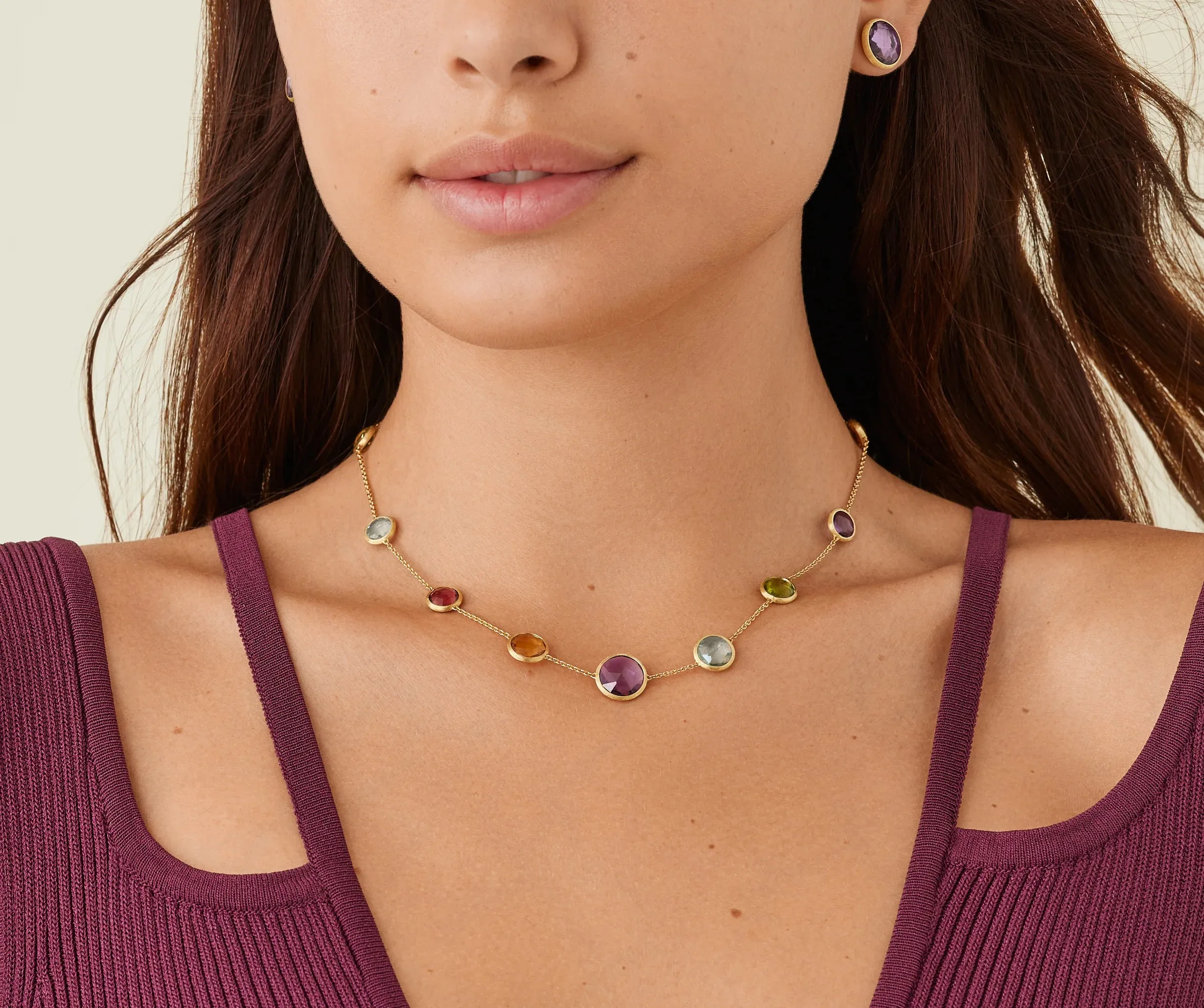 Marco Bicego 18kt Yellow Gold Short Gemstone Necklace - CB2710_MIX01_Y_02