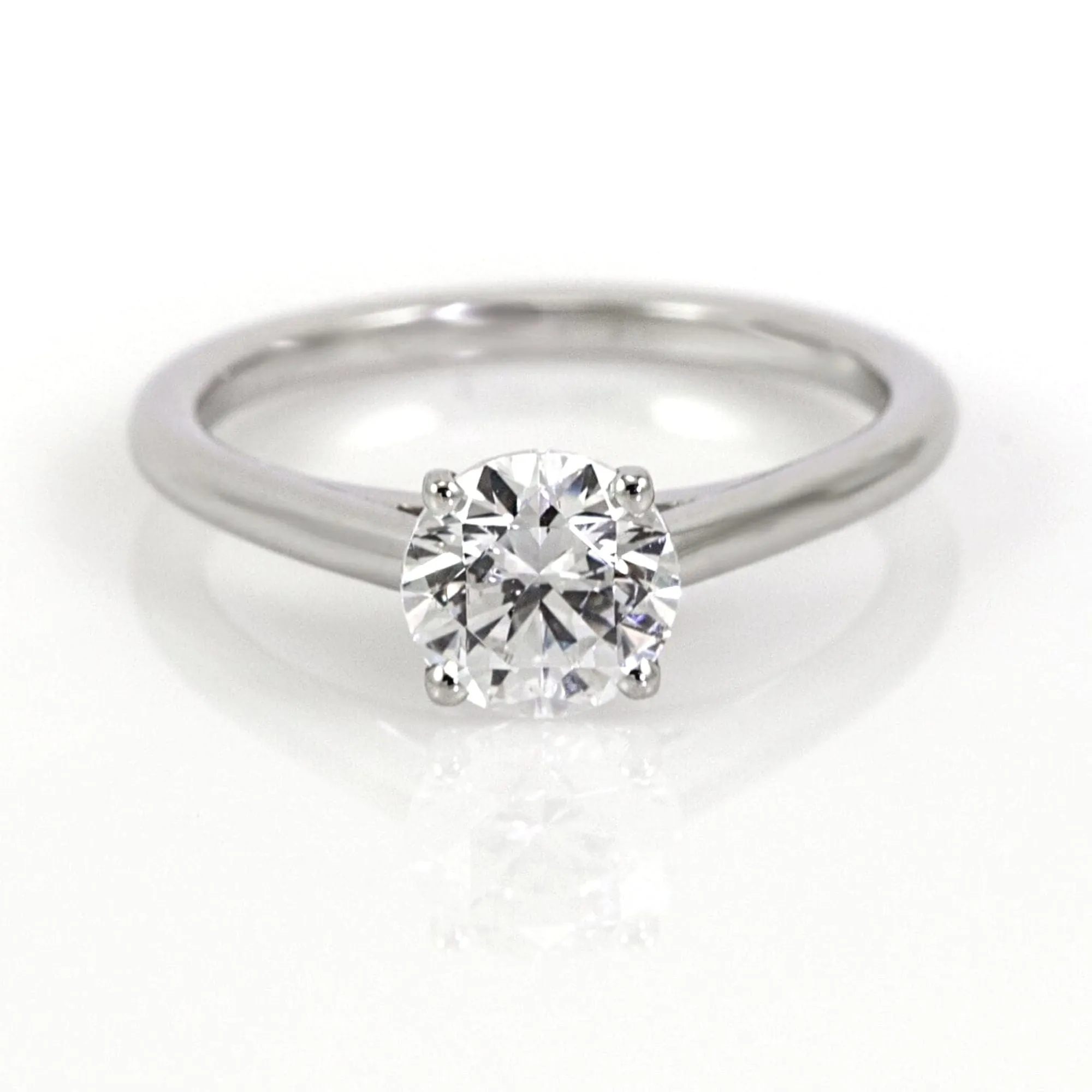 Mark Patterson Platinum 4-Prong Solitaire Semi-Mount Engagement Ring (Setting Only)