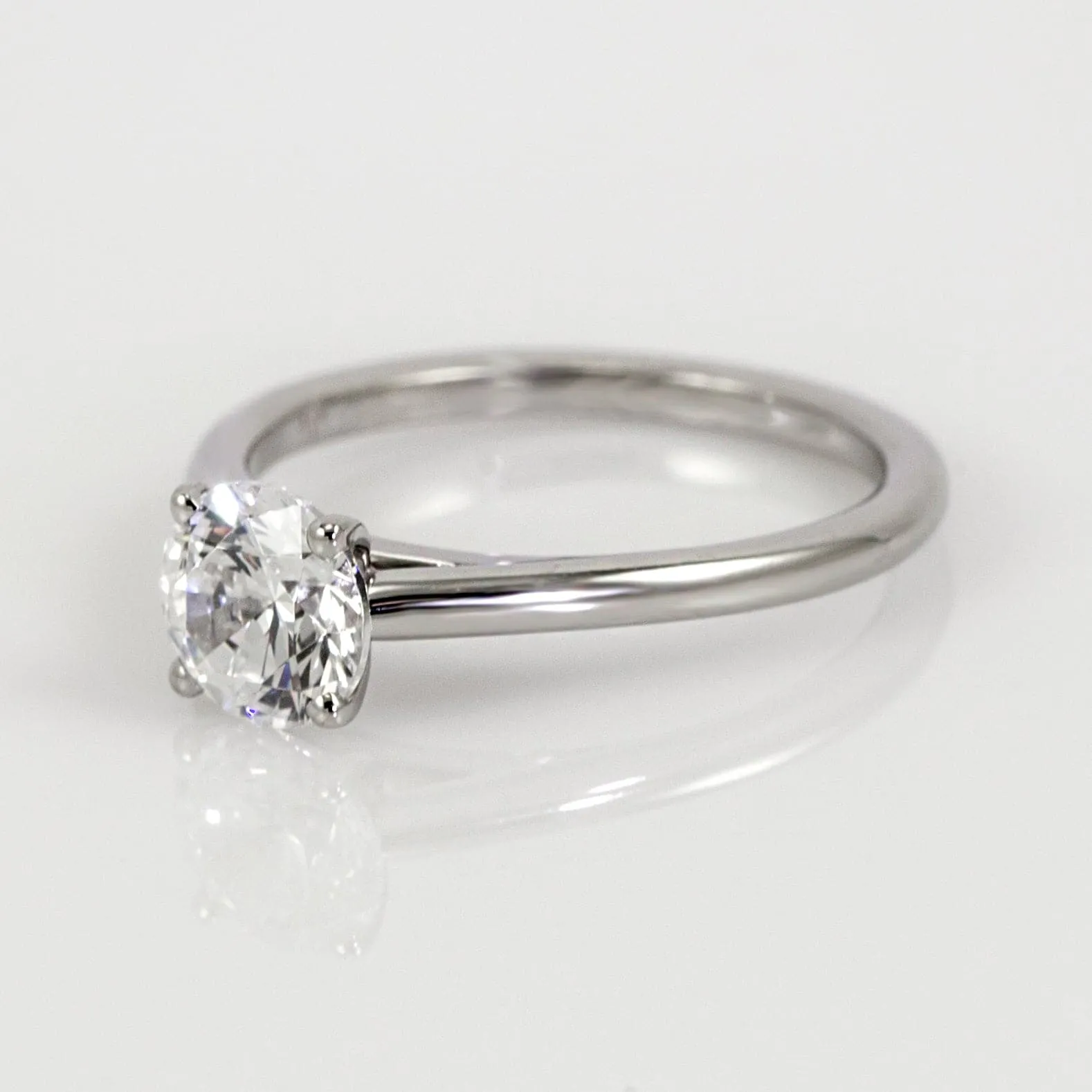Mark Patterson Platinum 4-Prong Solitaire Semi-Mount Engagement Ring (Setting Only)