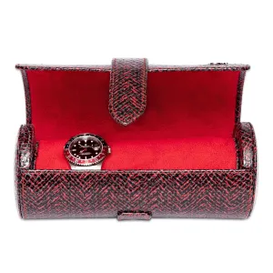 Marlow 3 Watch Roll - Red