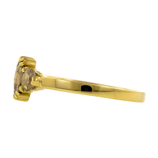 Marquise & Pear Shaped Brown Rose Cut Diamond Ring