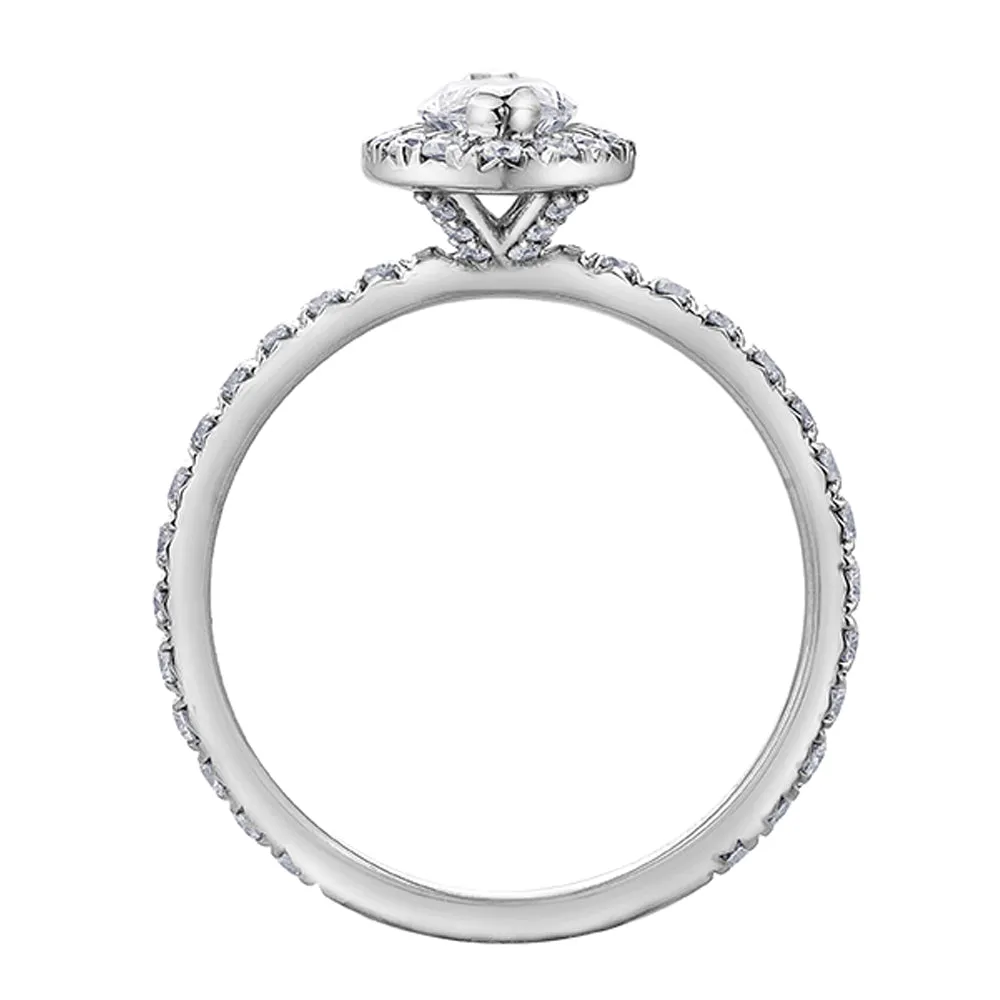 Marquise Diamond Halo Engagement Ring