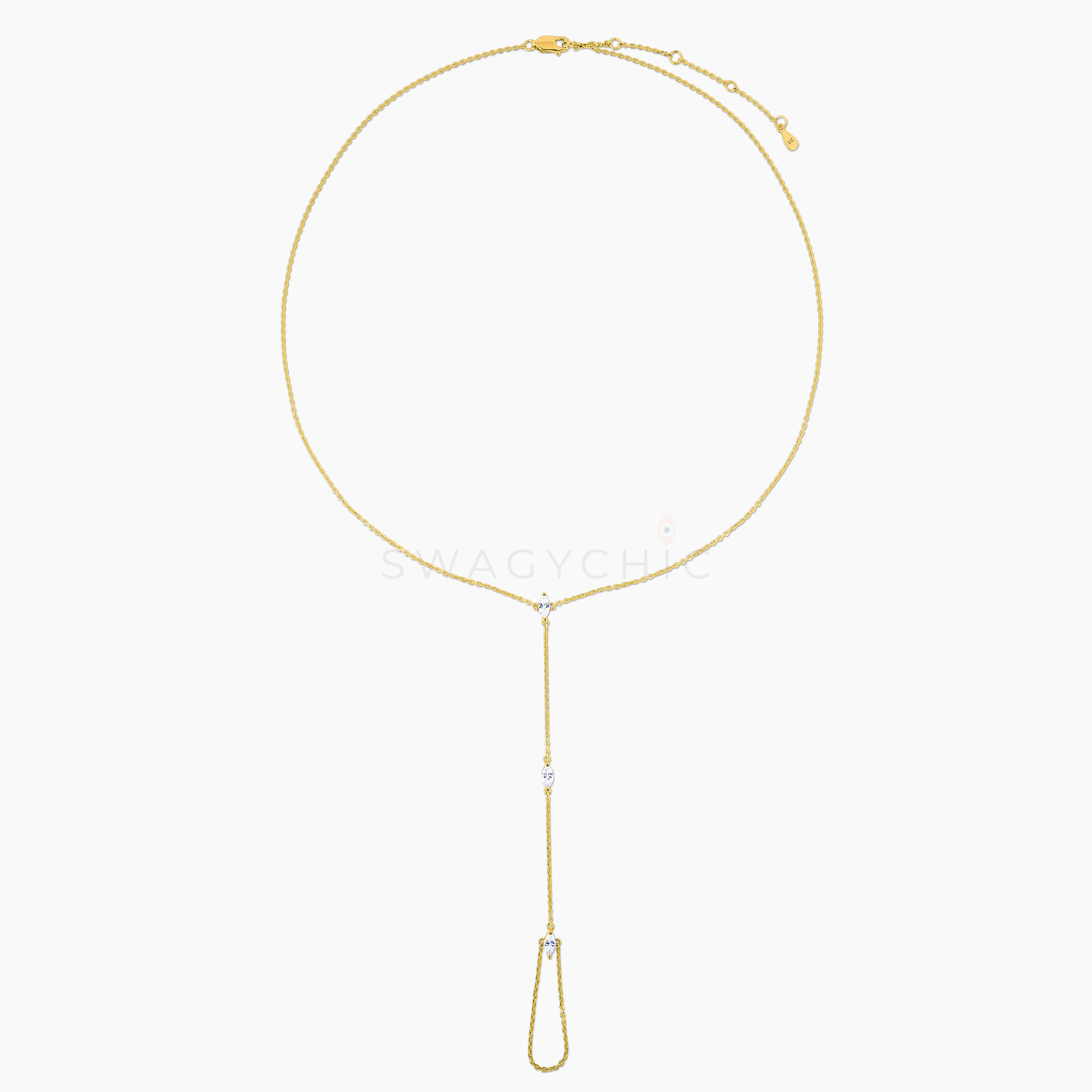 Marquise Elegance Wrap Hand Chain Bracelet