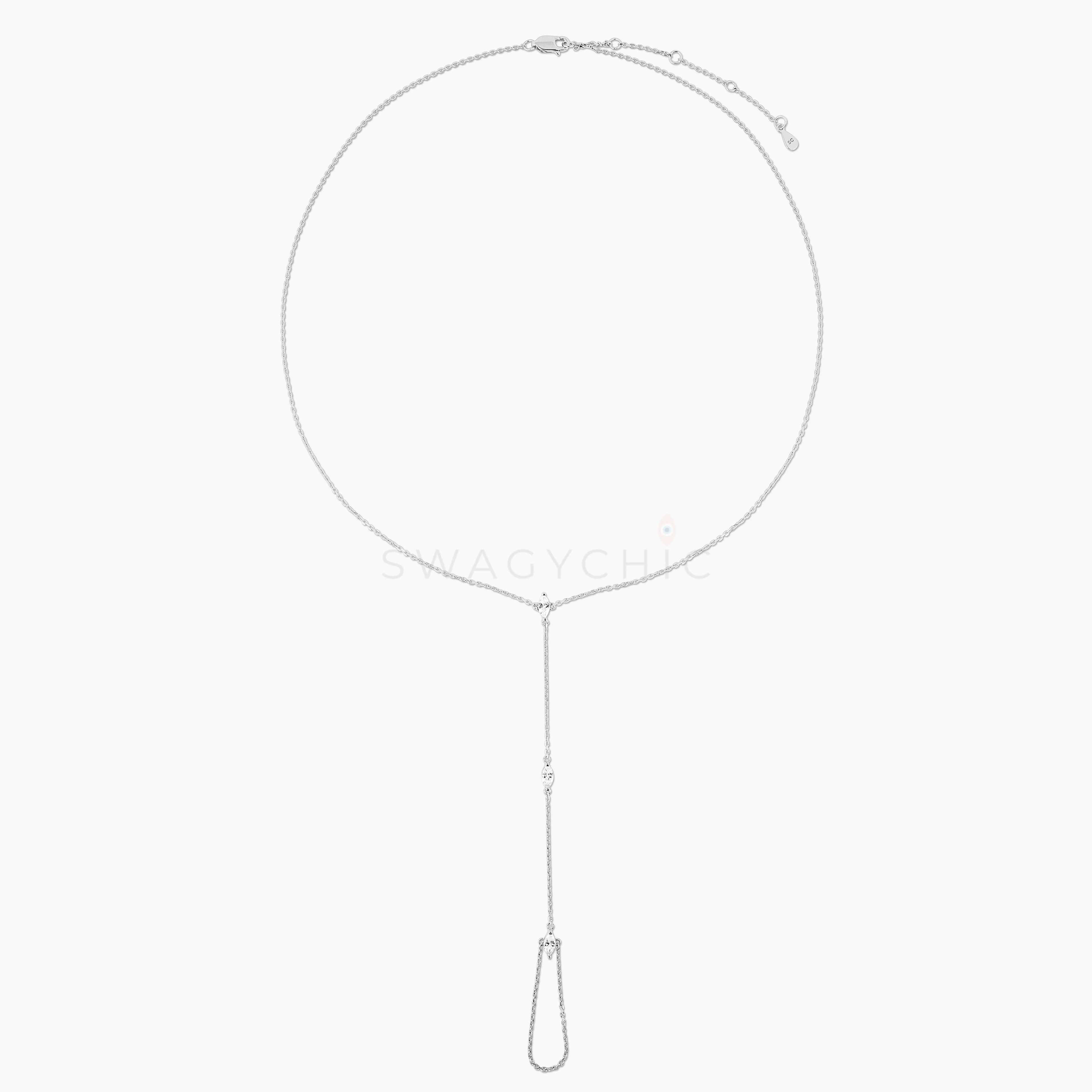Marquise Elegance Wrap Hand Chain Bracelet