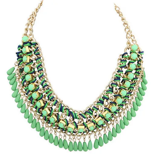 Maxi Necklace Women Bohemian Droplet Statement Necklaces & Pendants Choker Necklace Jewelry Collares Collier Femme Biijoux