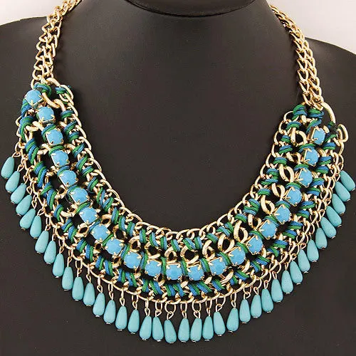 Maxi Necklace Women Bohemian Droplet Statement Necklaces & Pendants Choker Necklace Jewelry Collares Collier Femme Biijoux