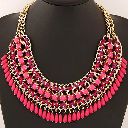 Maxi Necklace Women Bohemian Droplet Statement Necklaces & Pendants Choker Necklace Jewelry Collares Collier Femme Biijoux