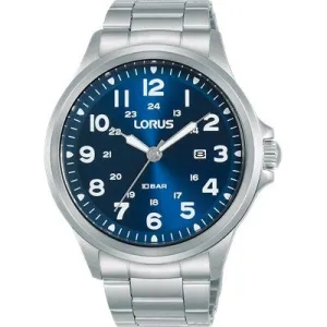Mens Silver Stainless Steel Blue Face Sports RH993NX-9