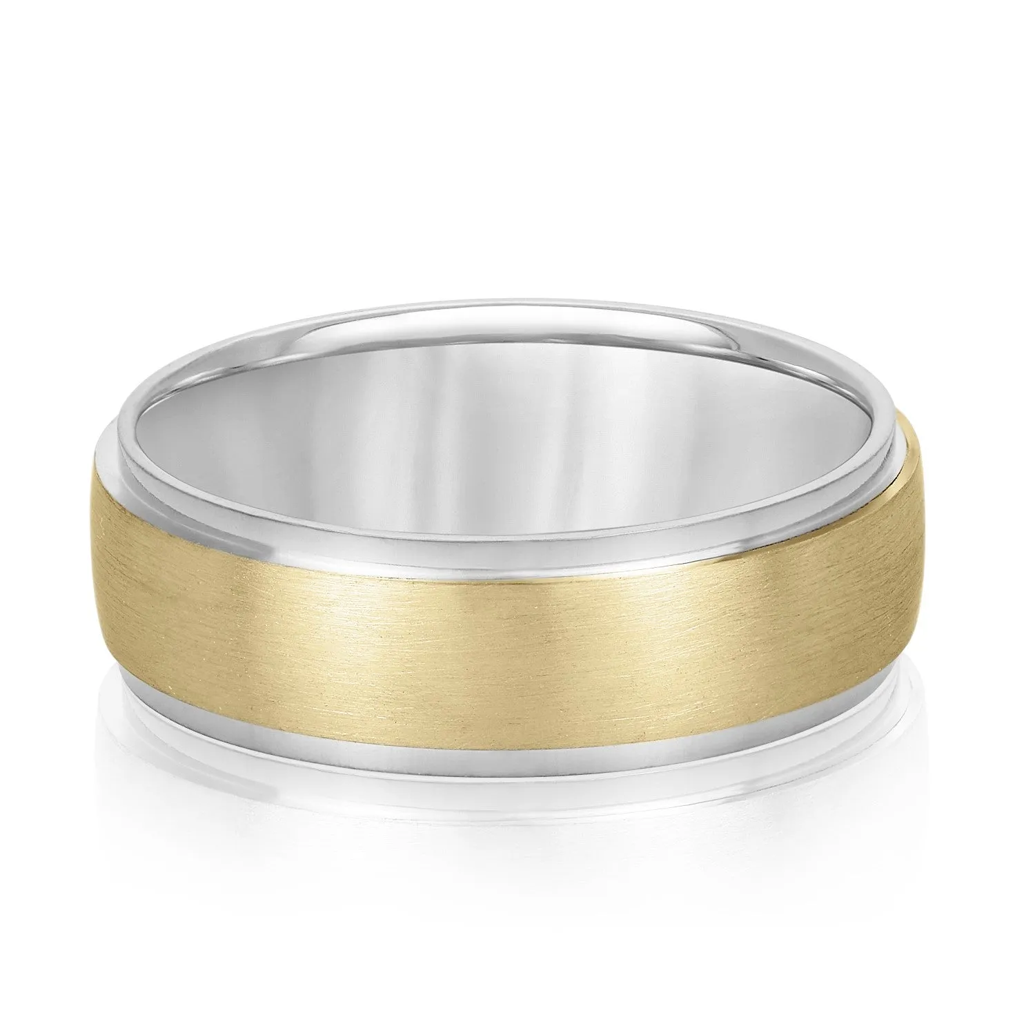 Men's Step Edge Matte Wedding Band