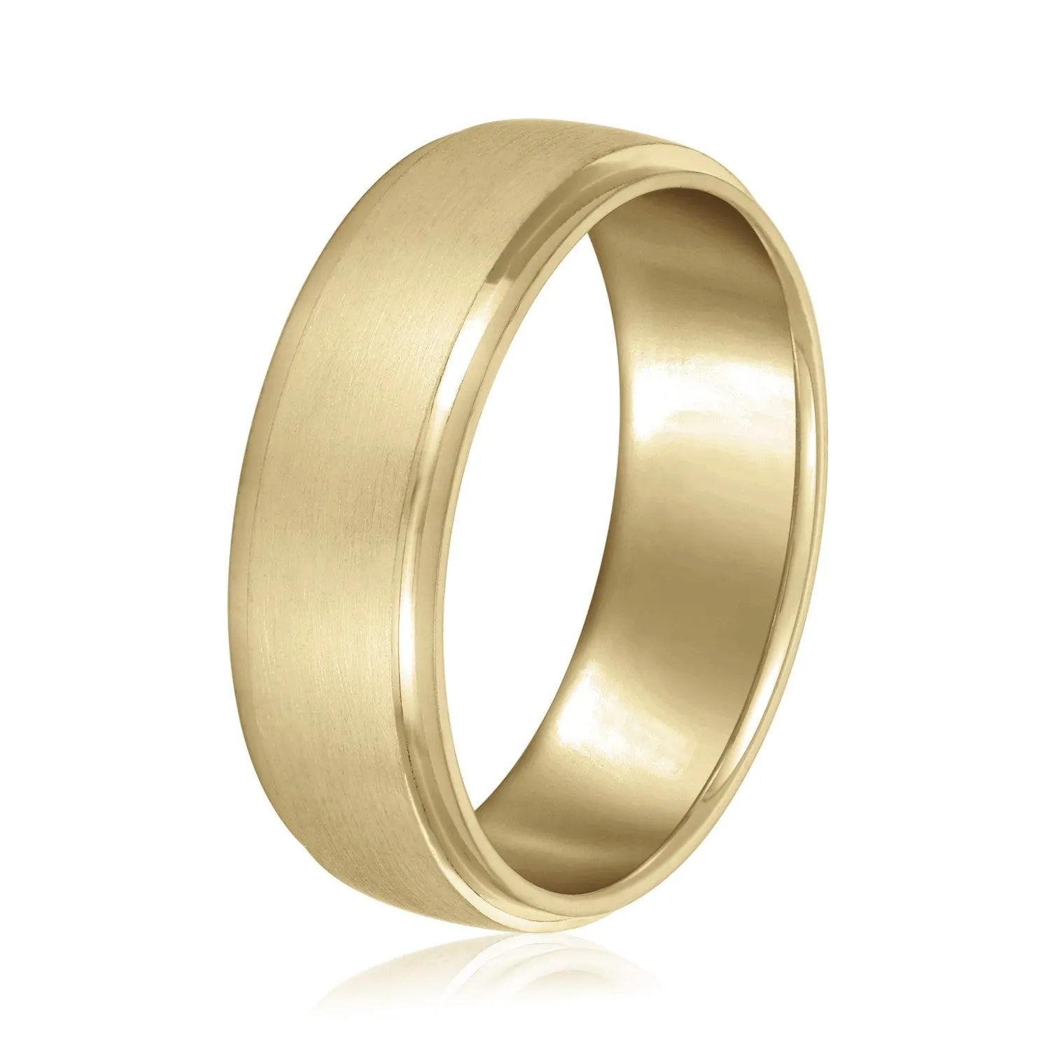 Men's Step Edge Matte Wedding Band