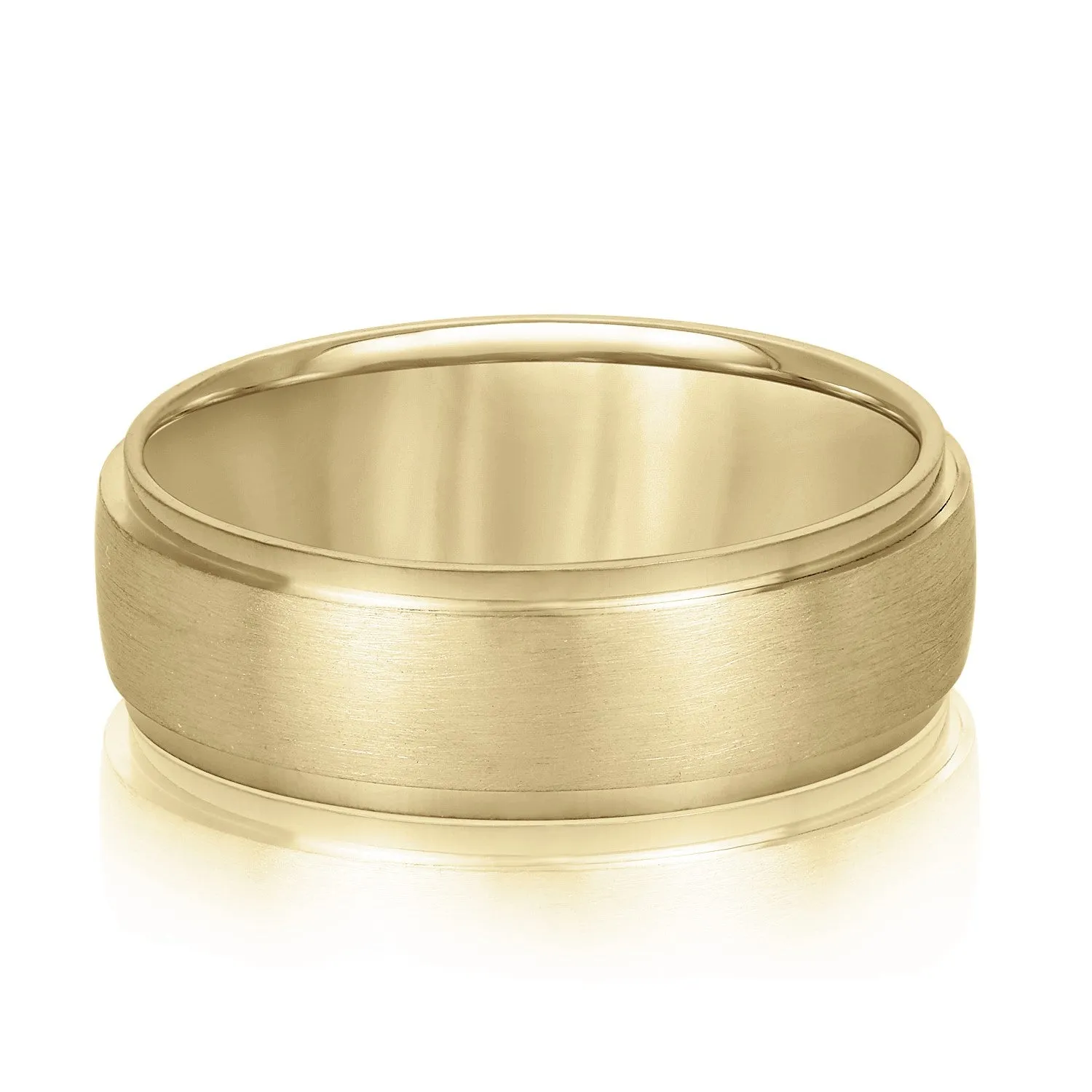 Men's Step Edge Matte Wedding Band