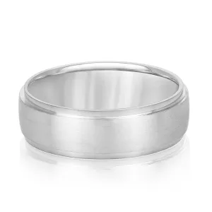 Men's Step Edge Matte Wedding Band