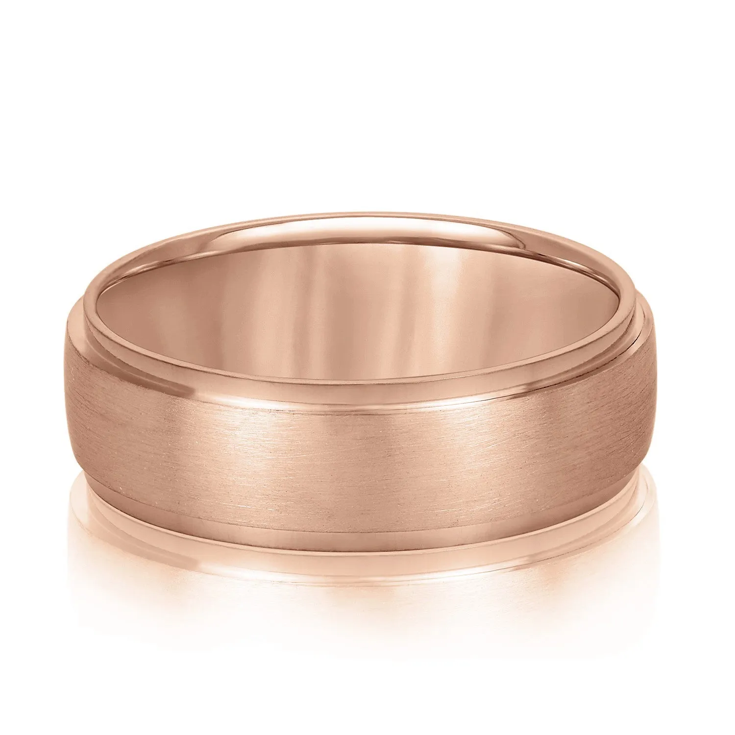 Men's Step Edge Matte Wedding Band