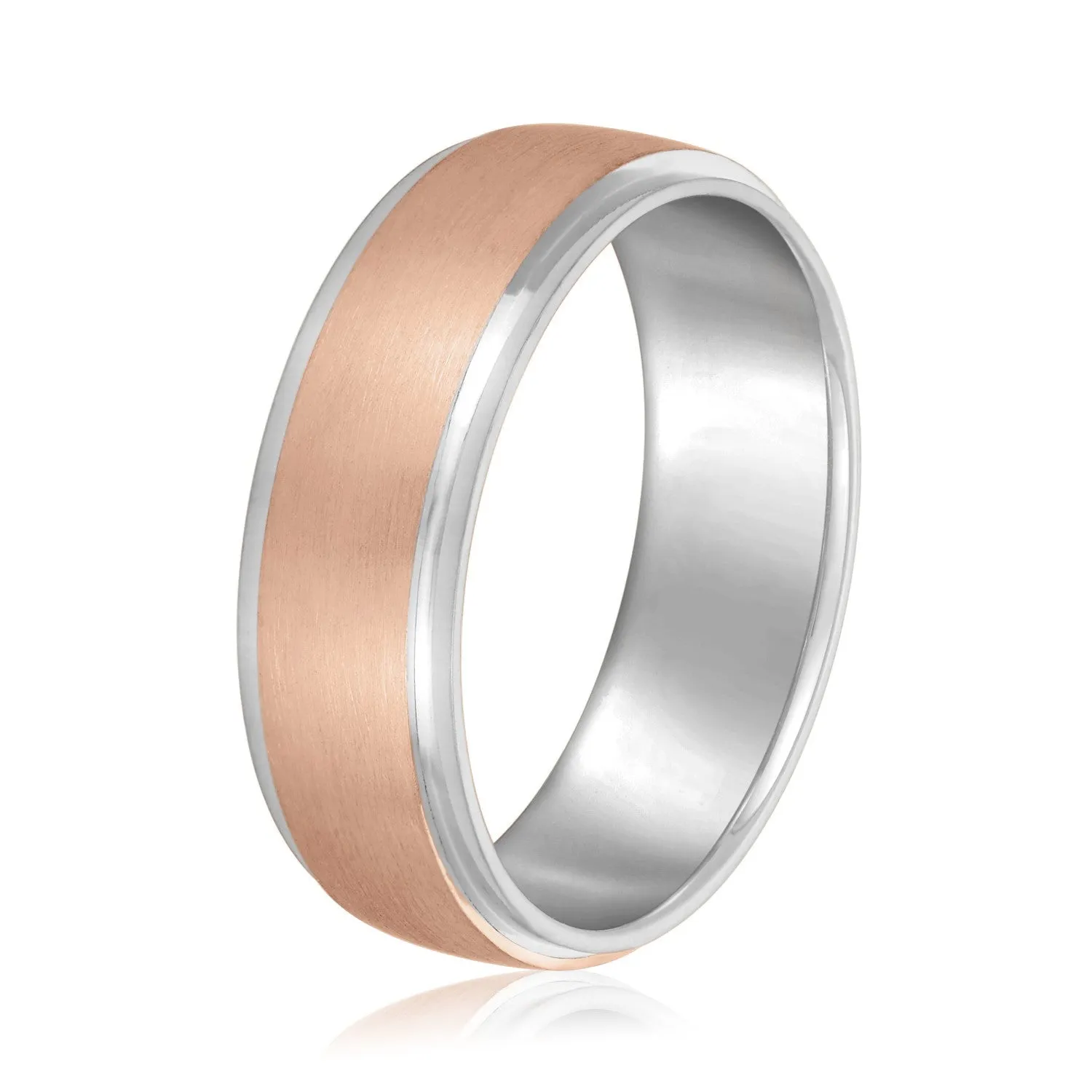 Men's Step Edge Matte Wedding Band