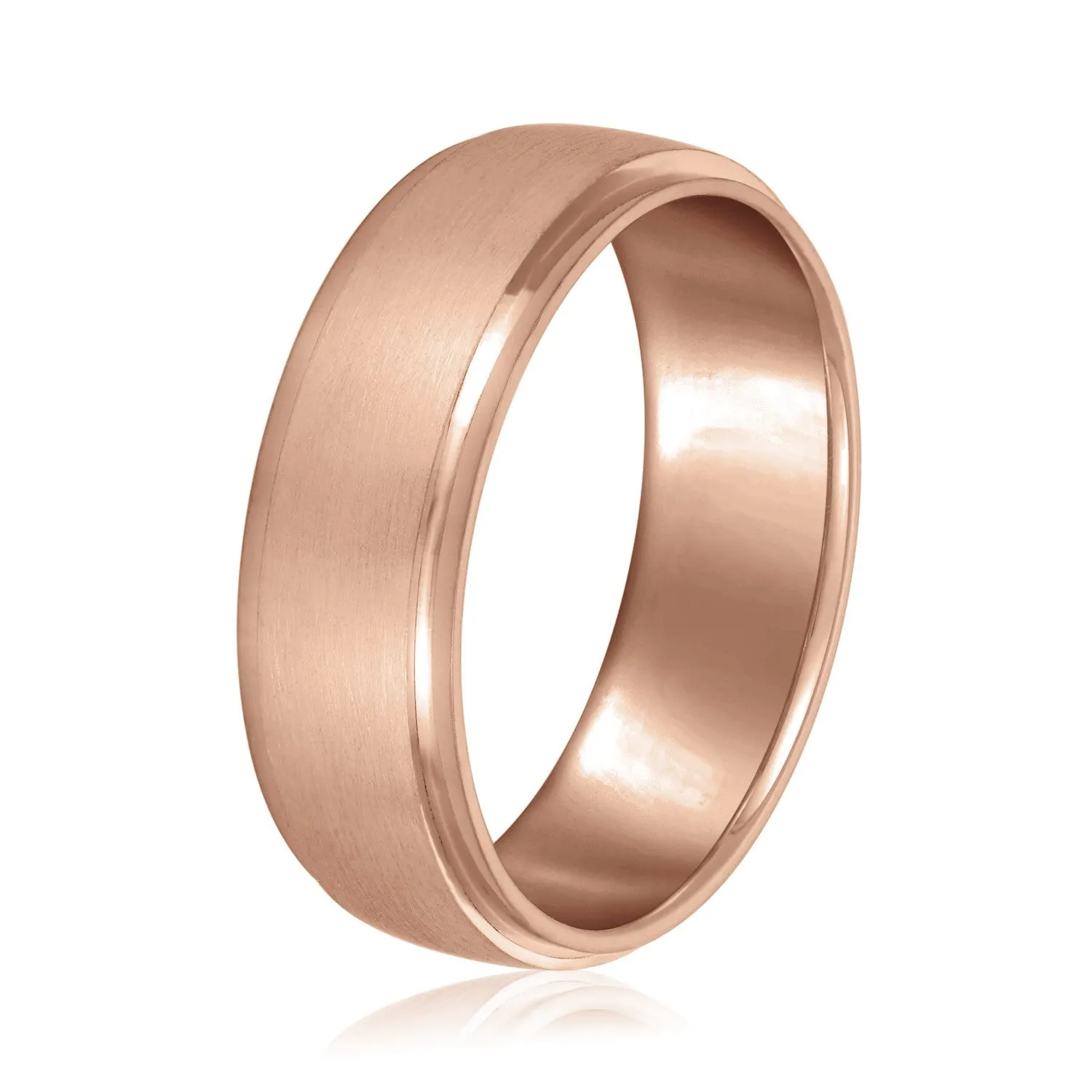 Men's Step Edge Matte Wedding Band