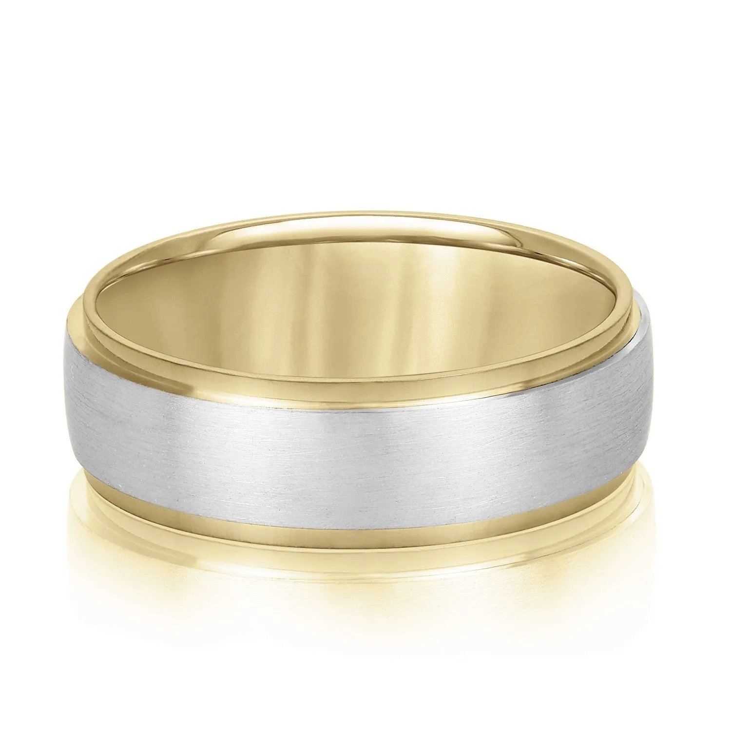 Men's Step Edge Matte Wedding Band