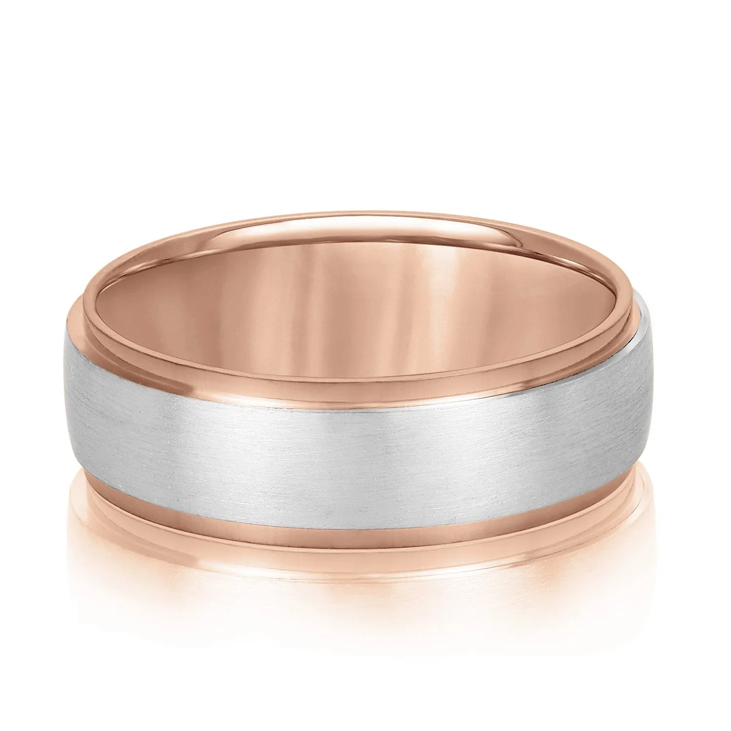 Men's Step Edge Matte Wedding Band