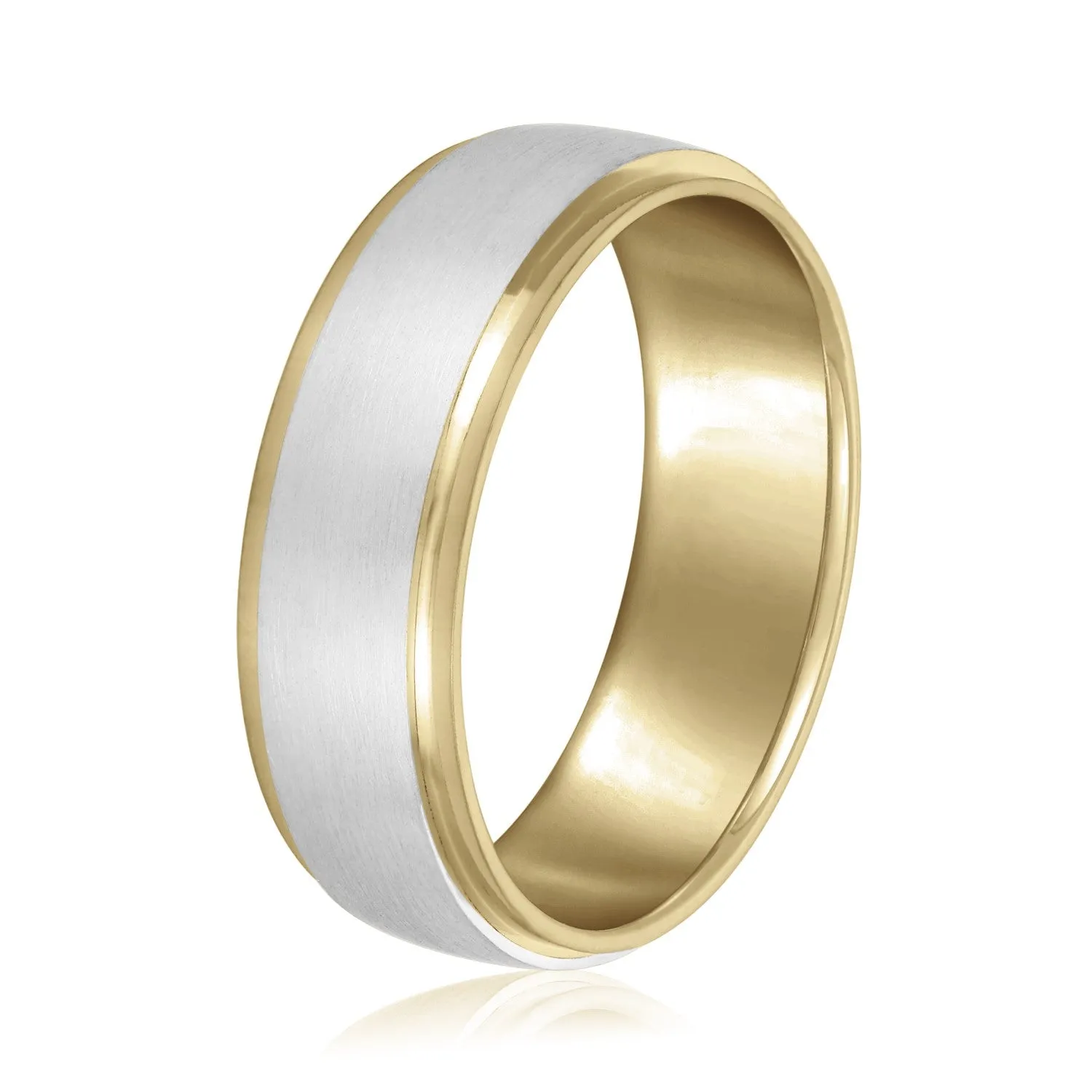 Men's Step Edge Matte Wedding Band