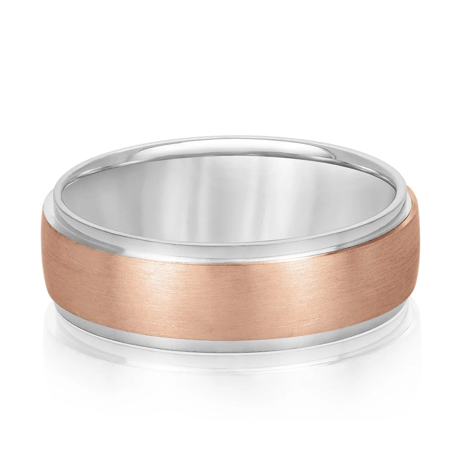 Men's Step Edge Matte Wedding Band