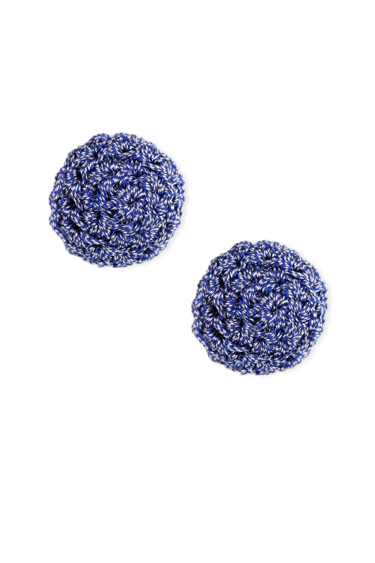 Metallic Crochet Stud Earring