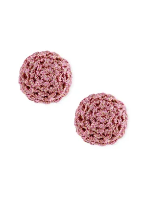 Metallic Crochet Stud Earring