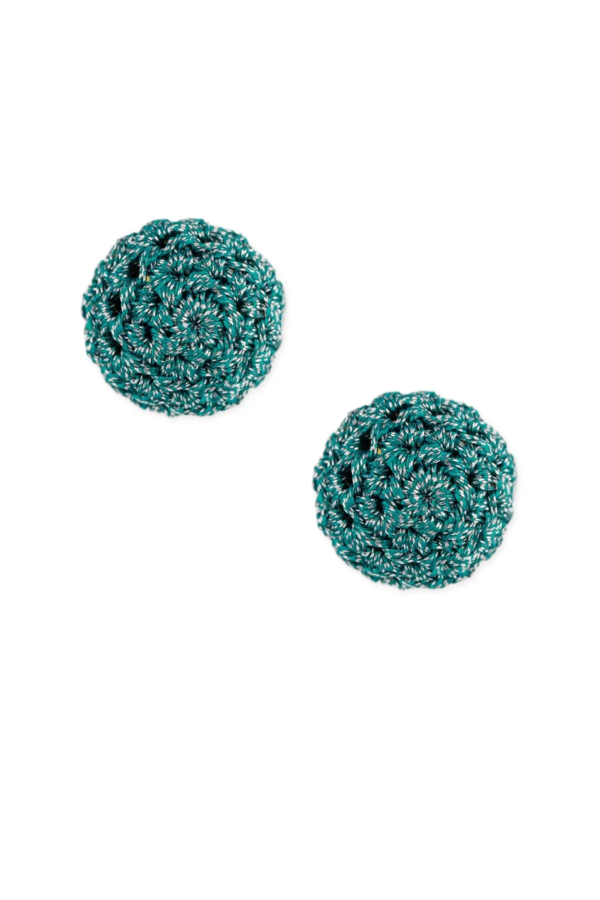 Metallic Crochet Stud Earring
