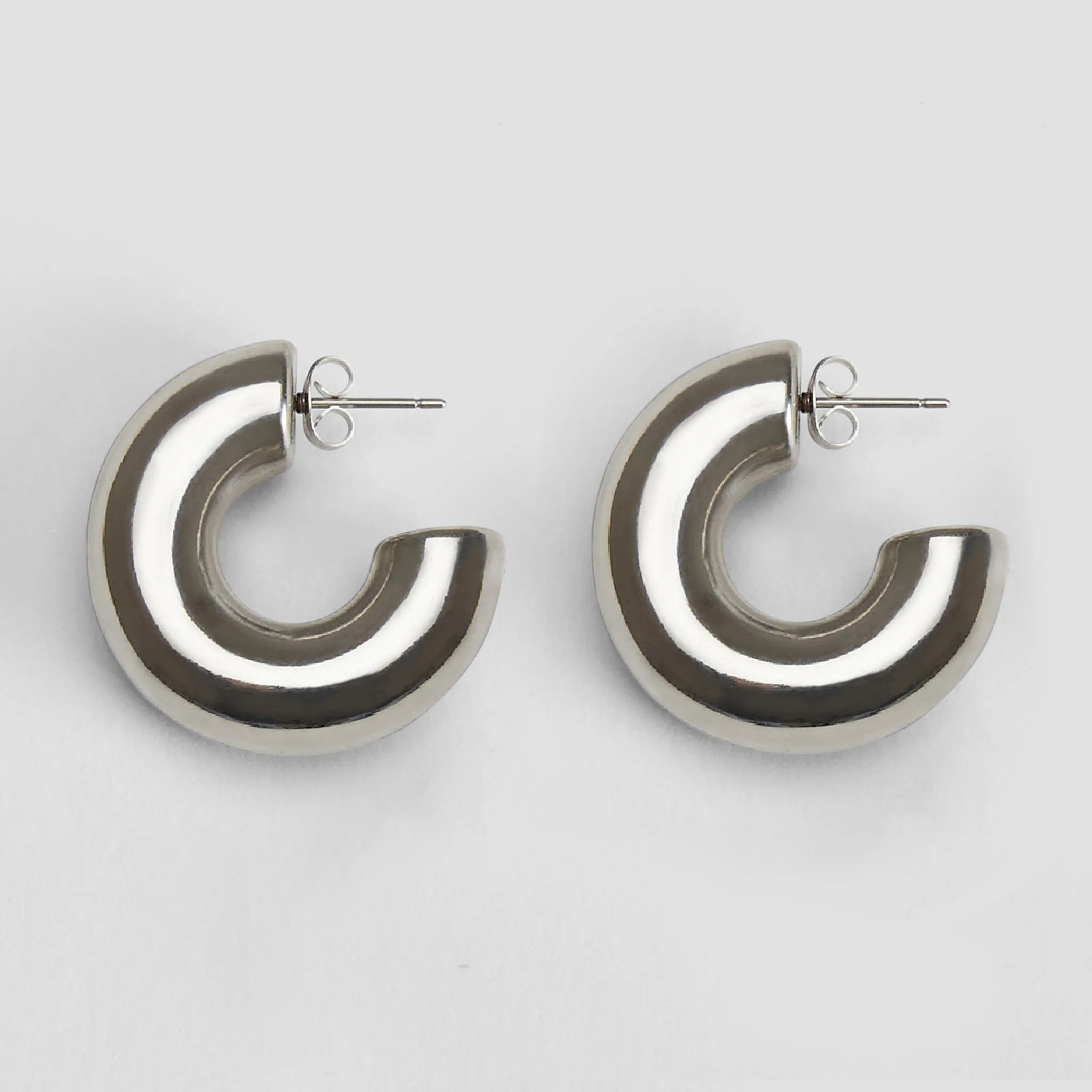 Midi Bold Stainless Steel Earrings