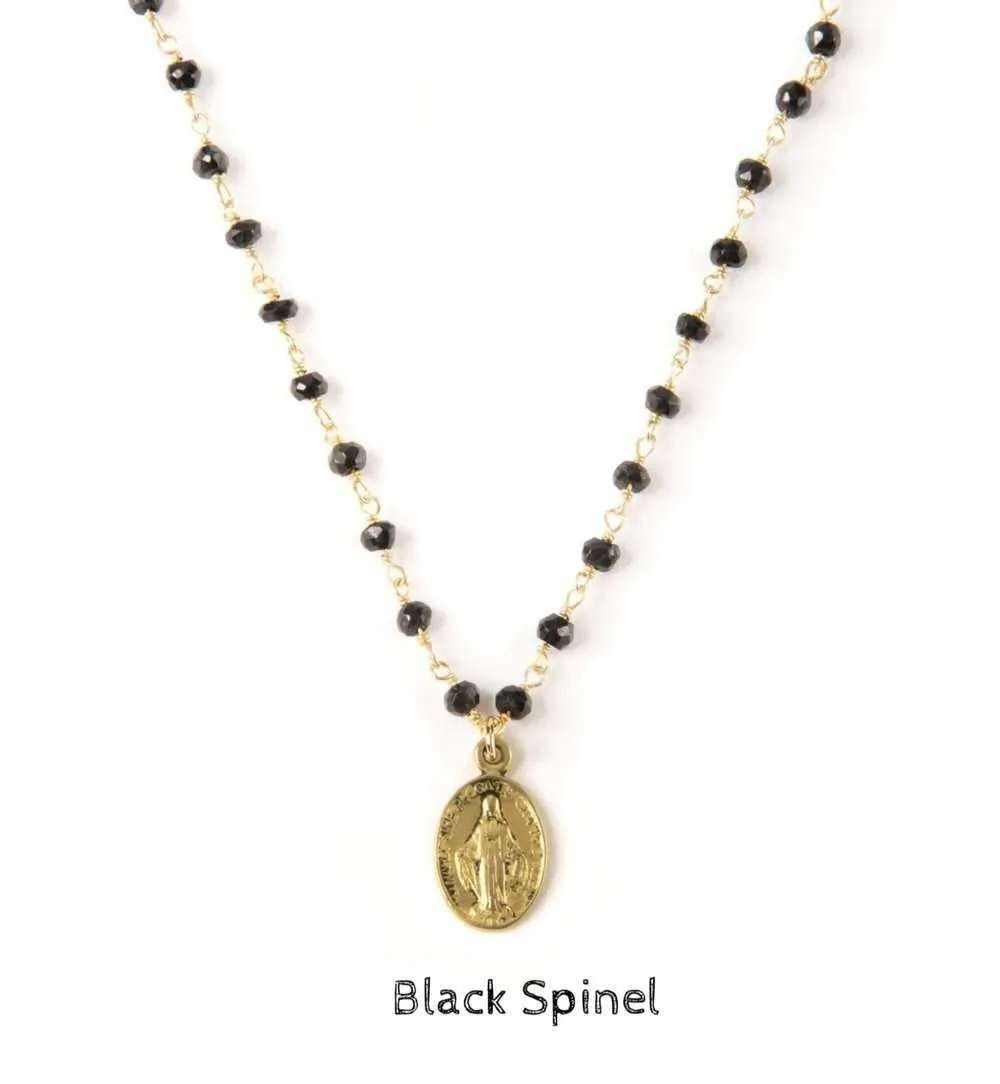 Mini Gold Mary Necklace