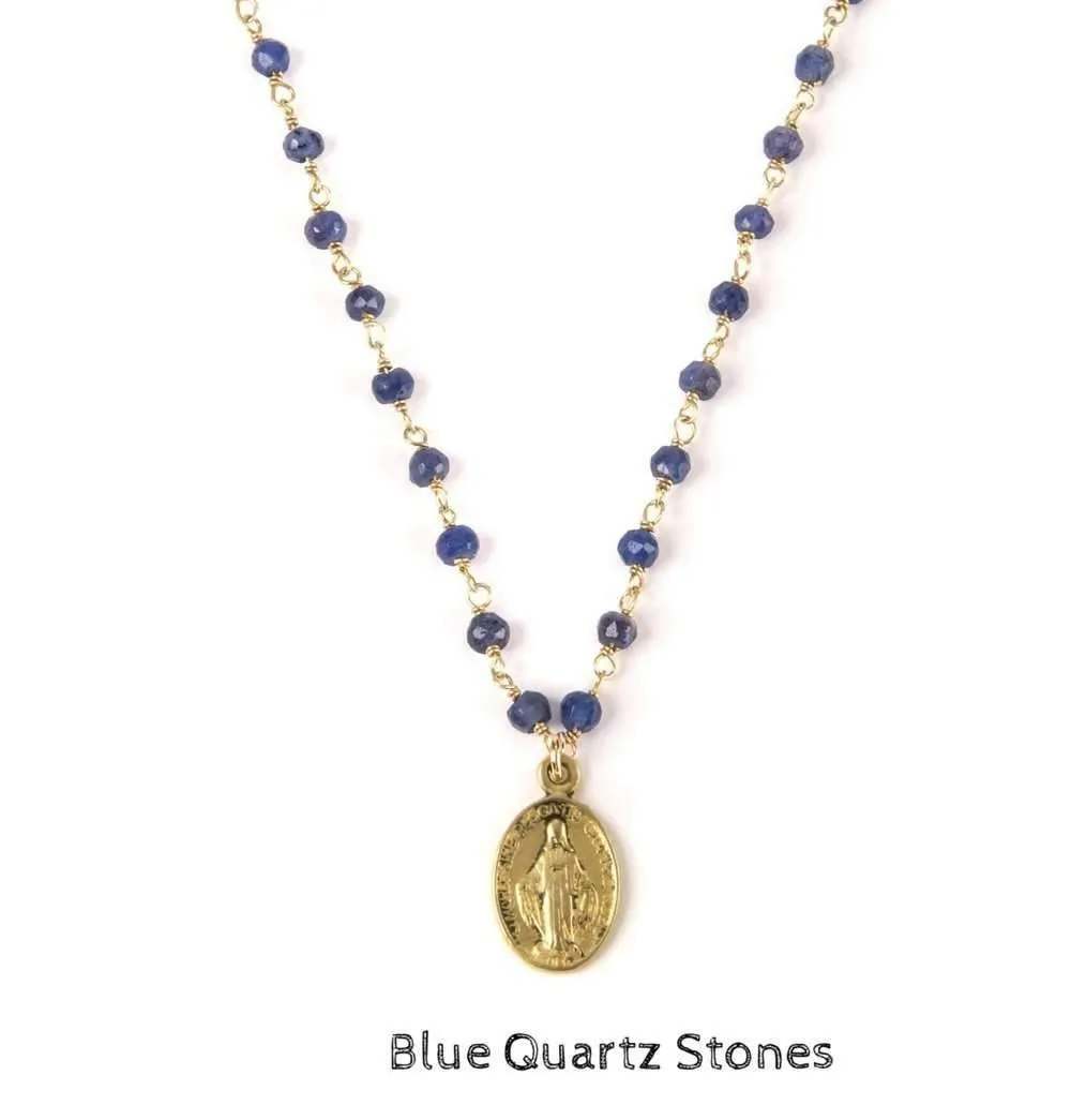 Mini Gold Mary Necklace