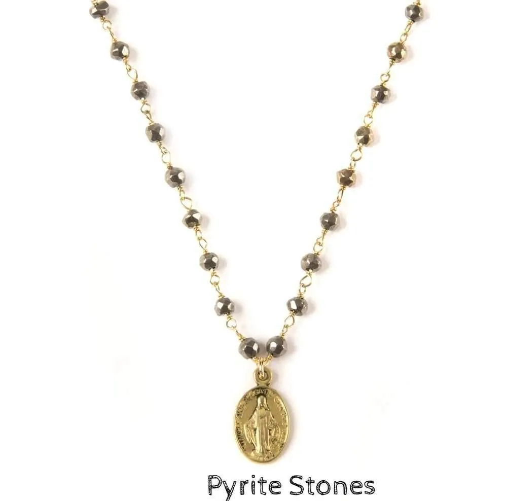 Mini Gold Mary Necklace