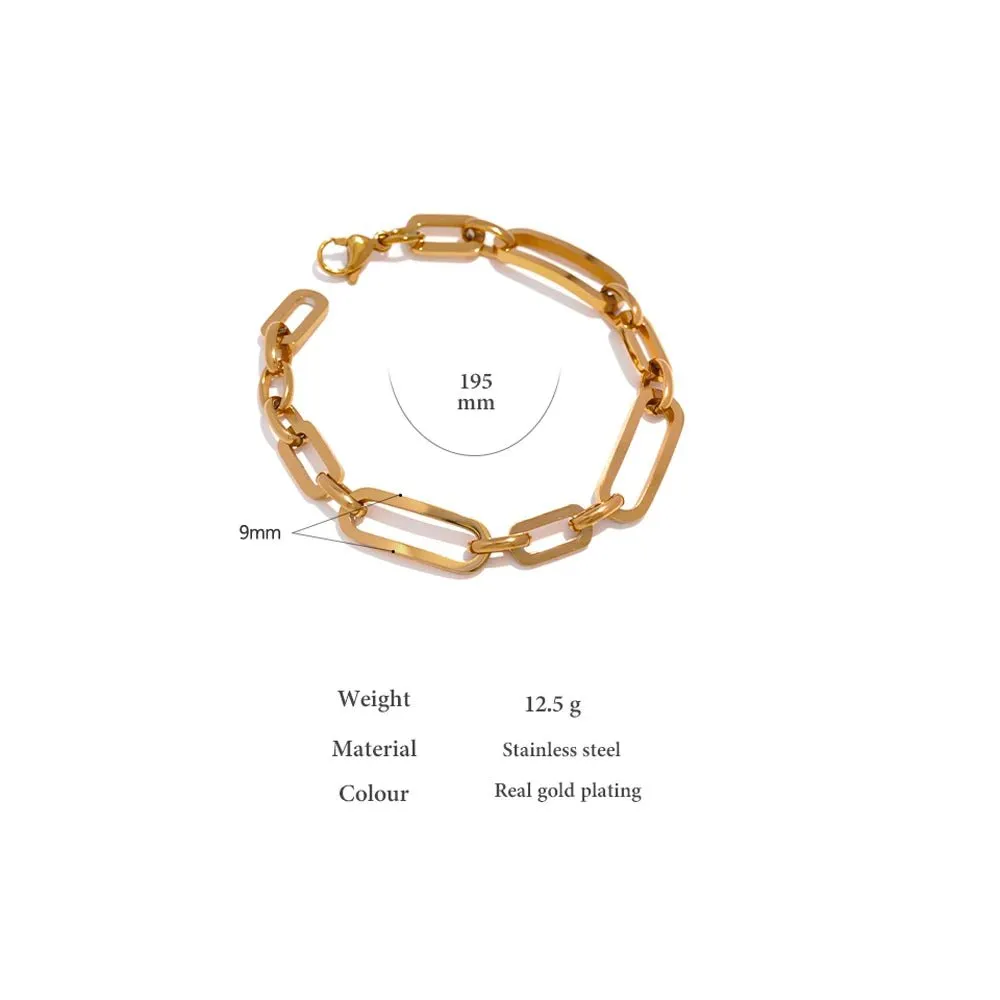 Minimalist Geometric Style Metal Bracelet For Women