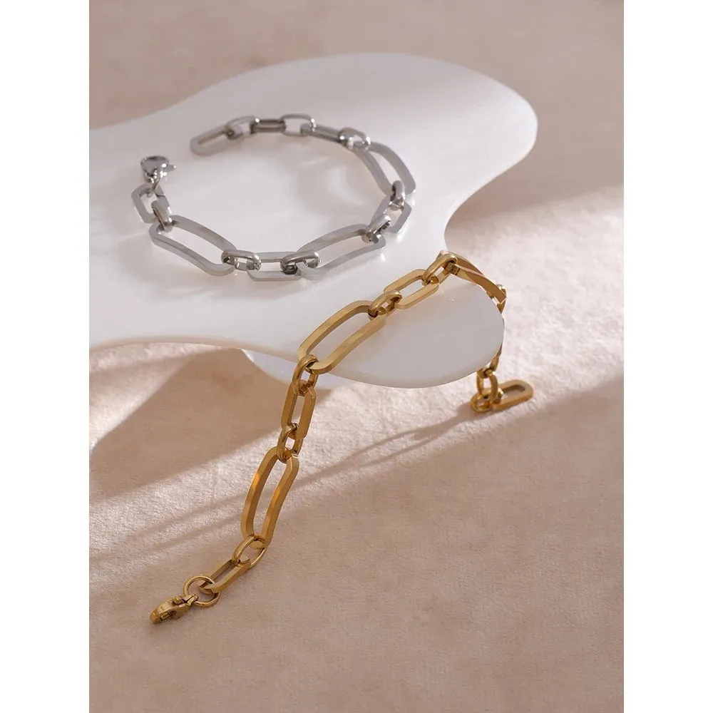 Minimalist Geometric Style Metal Bracelet For Women