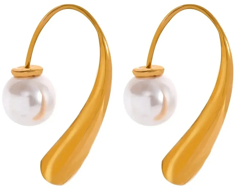 Minimalist Imitation Pearls Earrings
