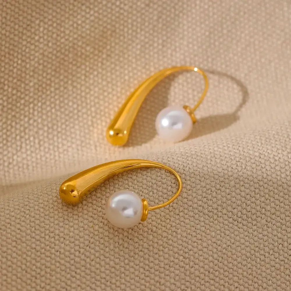 Minimalist Imitation Pearls Earrings