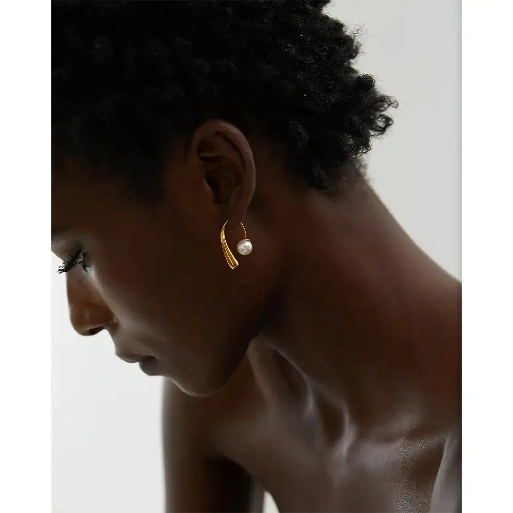 Minimalist Imitation Pearls Earrings