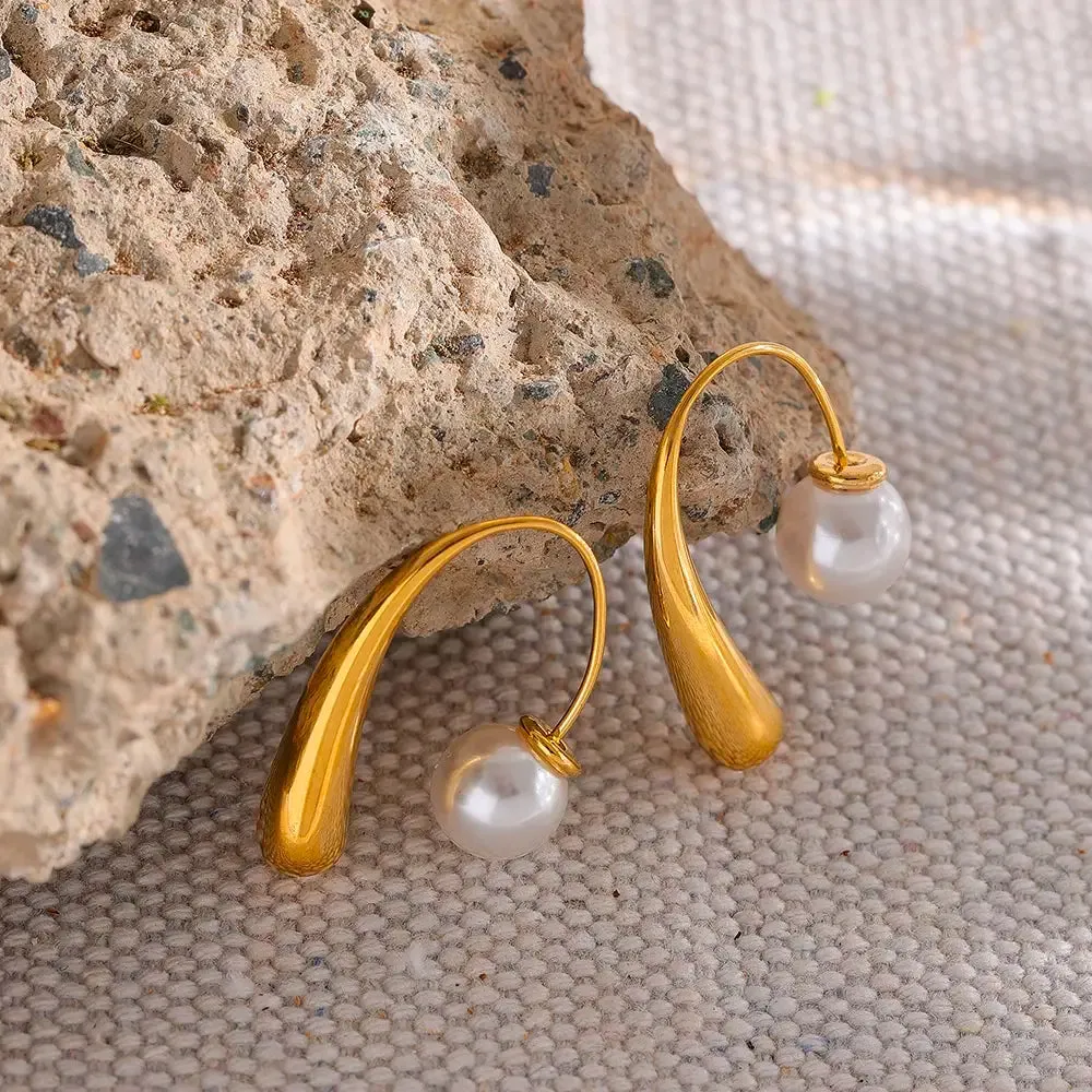 Minimalist Imitation Pearls Earrings