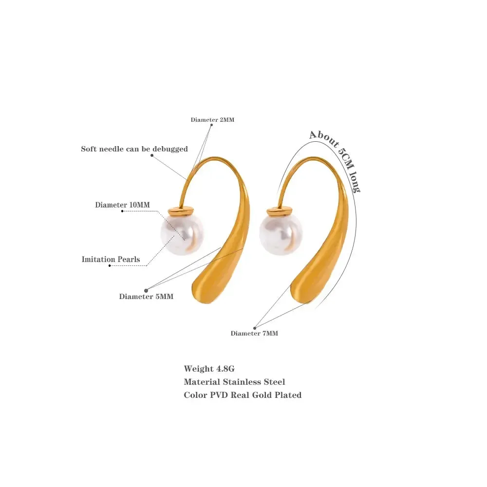 Minimalist Imitation Pearls Earrings